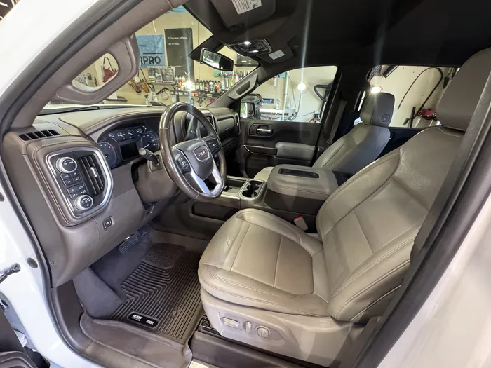 GMC truck interior after deep clean and detail